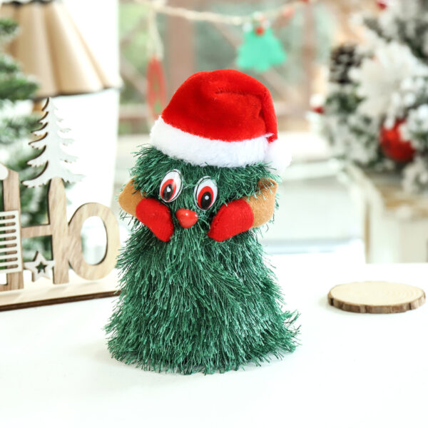 New Electric Toy Electric Plush Toy Doll Funny Cute Green Electronic Xmas Tree Musical Santa Claus Toy Christmas Decoration - Image 4