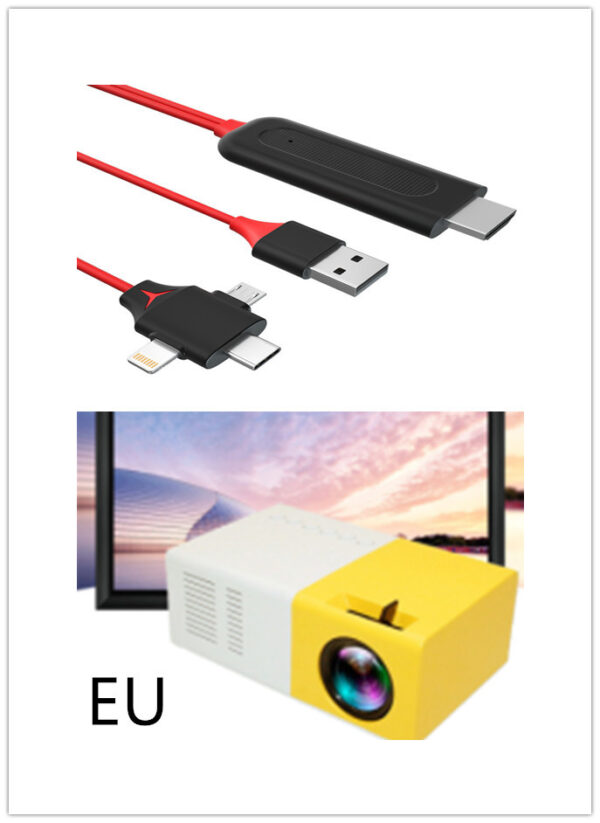 Portable Projector 3D Hd Led Home Theater Cinema HDMI-compatible Usb Audio Projector Yg300 Mini Projector - Image 4