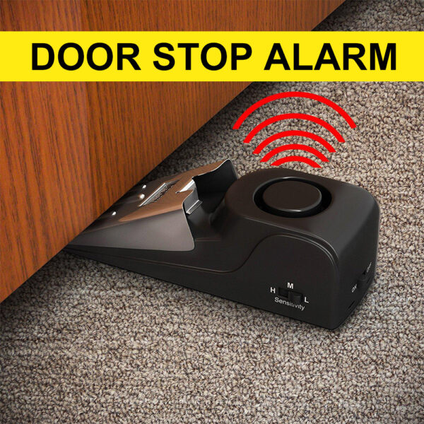 Electronic Burglar Alarm Intelligent Home Security Wedge Door Stop Alarm System Device Hotel Intruder Alert Detection - Image 2
