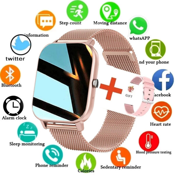 Smart Watch Heart Rate Blood Pressure Color Screen Exercise - Image 2