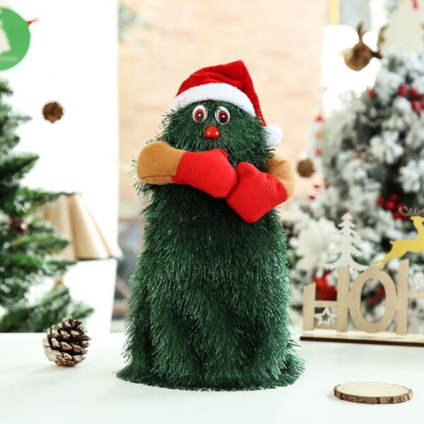 New Electric Toy Electric Plush Toy Doll Funny Cute Green Electronic Xmas Tree Musical Santa Claus Toy Christmas Decoration - Image 6