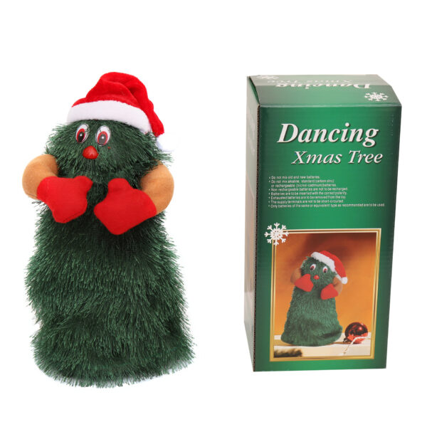New Electric Toy Electric Plush Toy Doll Funny Cute Green Electronic Xmas Tree Musical Santa Claus Toy Christmas Decoration - Image 3