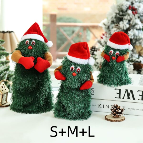 New Electric Toy Electric Plush Toy Doll Funny Cute Green Electronic Xmas Tree Musical Santa Claus Toy Christmas Decoration - Image 5